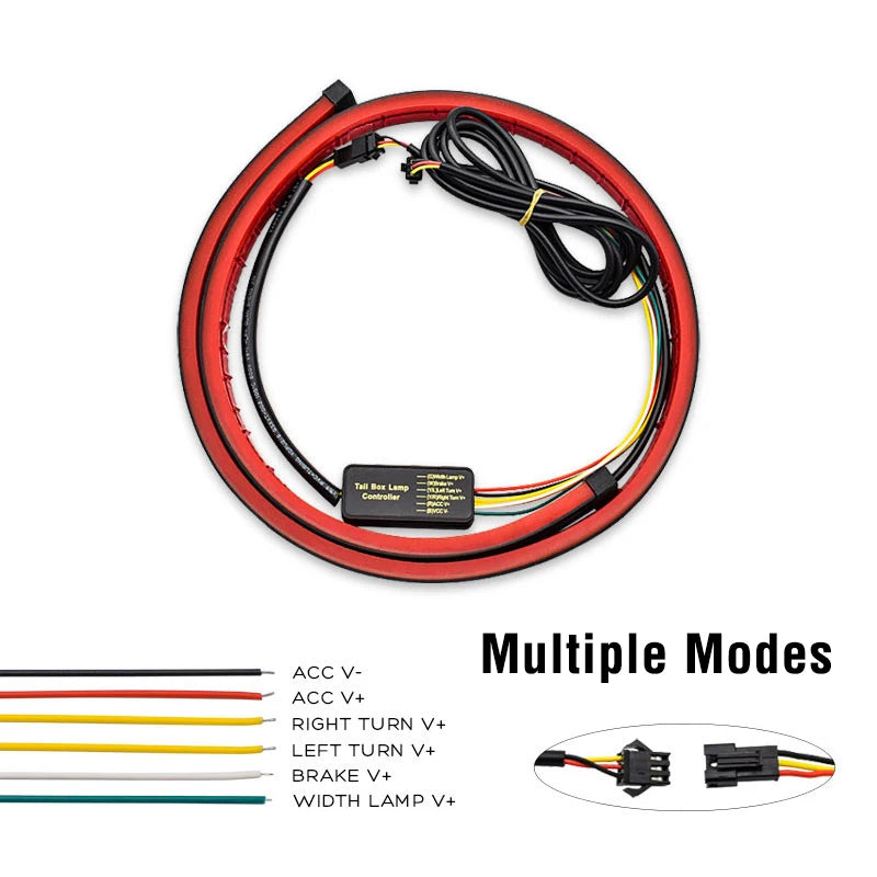 Car Rear LED Brake Light Strip – Stop, Turn Signal & Running Light Bar (50cm / 90cm, Single or Multi-Mode)