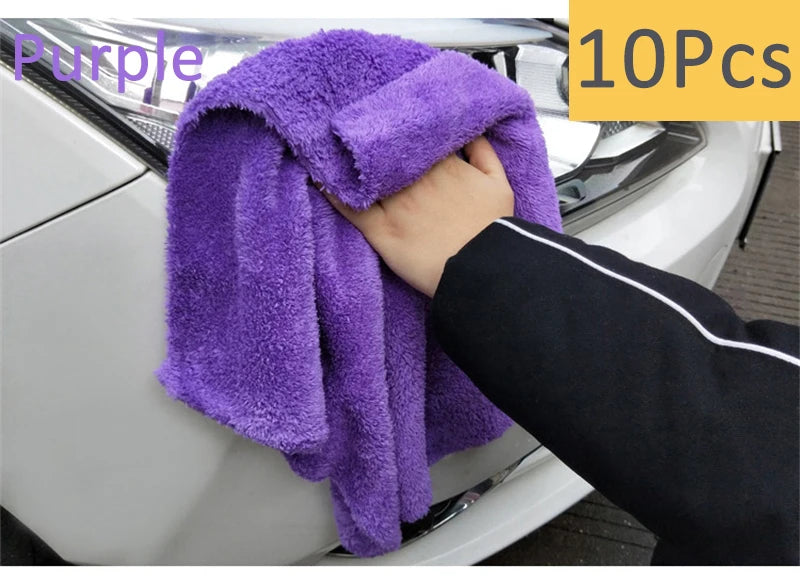 Car Wash Microfiber Towels – Soft Edgeless Detailing, Drying & Polishing Cloths (40×40cm, 350GSM)
