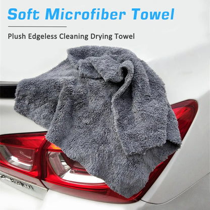Car Wash Microfiber Towels – Soft Edgeless Detailing, Drying & Polishing Cloths (40×40cm, 350GSM)