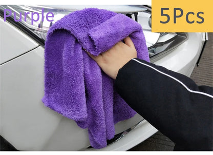 Car Wash Microfiber Towels – Soft Edgeless Detailing, Drying & Polishing Cloths (40×40cm, 350GSM)