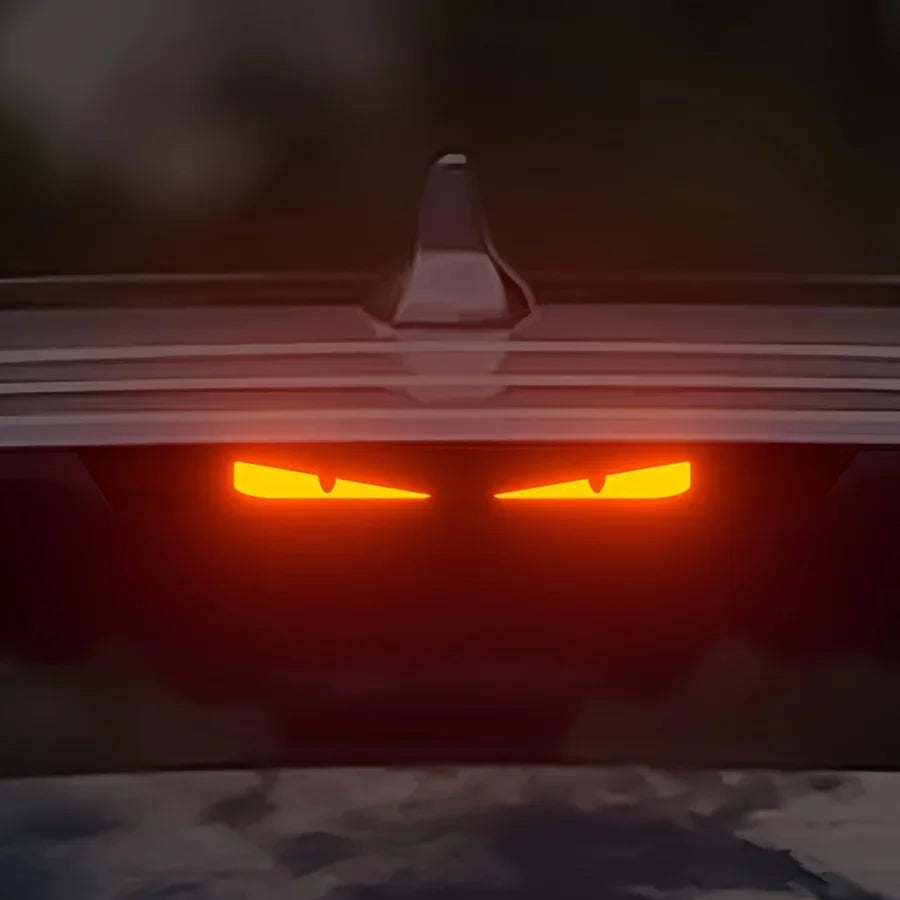 Monster Eyes Rear Light Sticker – Devil Eye Tail Light Decal with Night Projection
