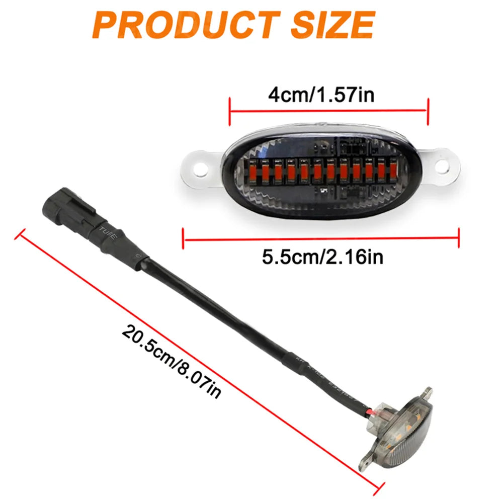 Smoked Lens Side Marker Light Covers – Amber & White (3–6 Piece Set)