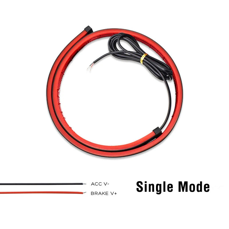 Car Rear LED Brake Light Strip – Stop, Turn Signal & Running Light Bar (50cm / 90cm, Single or Multi-Mode)
