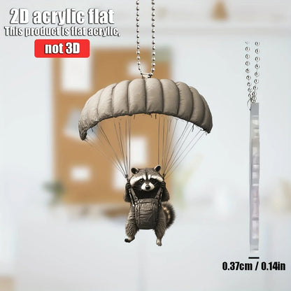 Parachute Kangaroo Hanging Pendant – Fun Car, Backpack & Keychain Decoration