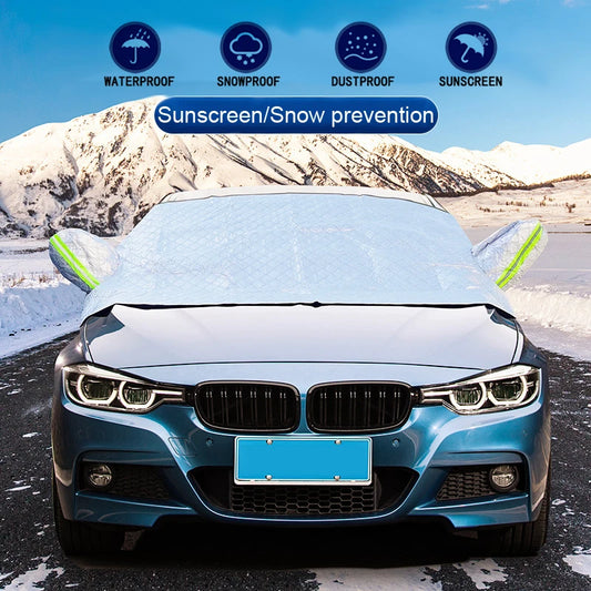 Car Windshield Mirror Reflective Sun Shade Cover – All-Season Snow, Ice & Dust Protector (Universal Fit)
