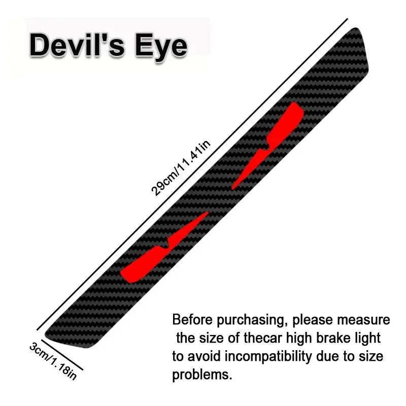 Monster Eyes Rear Light Sticker – Devil Eye Tail Light Decal with Night Projection