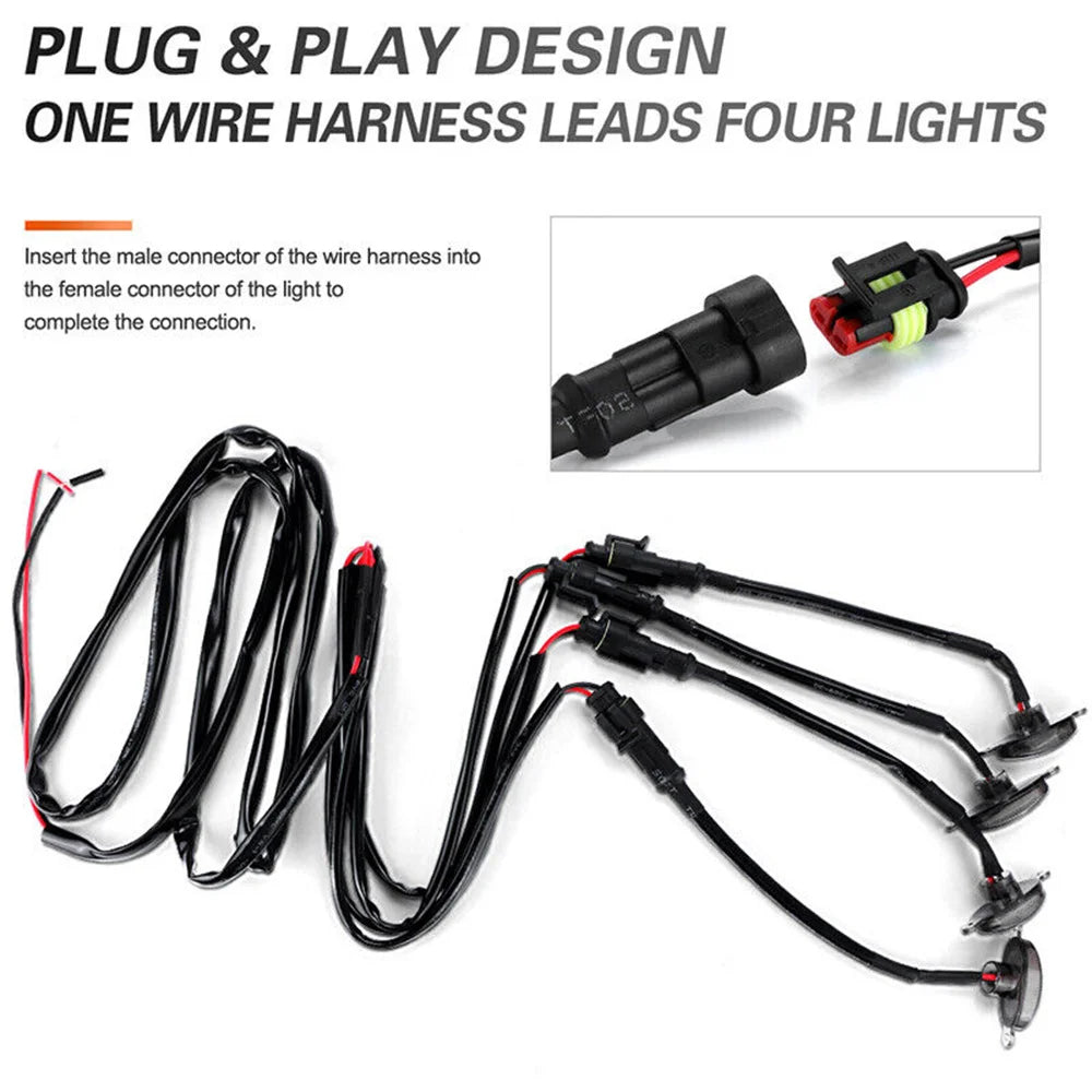 Smoked Lens Side Marker Light Covers – Amber & White (3–6 Piece Set)