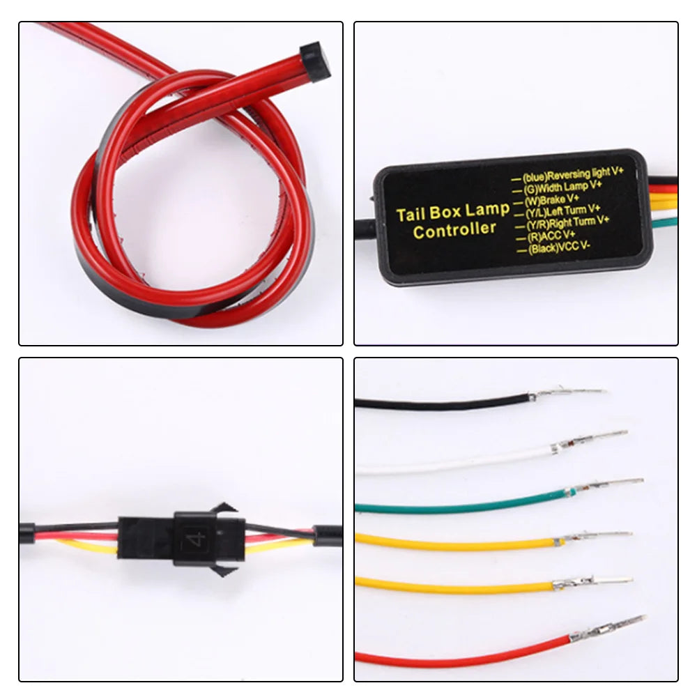 Car Rear LED Brake Light Strip – Stop, Turn Signal & Running Light Bar (50cm / 90cm, Single or Multi-Mode)