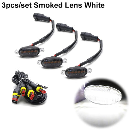 Smoked Lens Side Marker Light Covers – Amber & White (3–6 Piece Set)