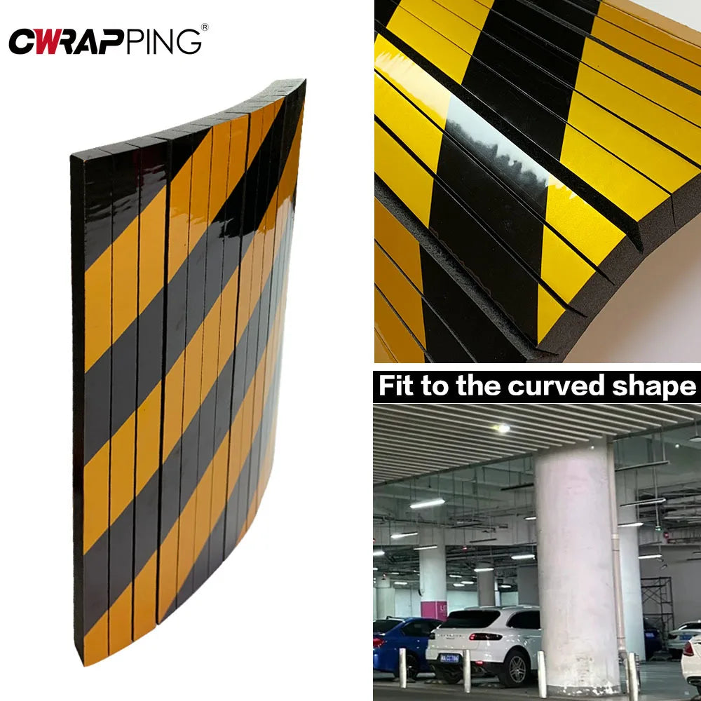 Parking Garage Car Door Protector Foam Pad – Wall & Bumper Edge Scratch Guard (Adhesive, Universal)