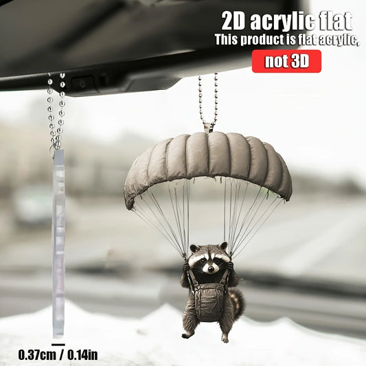 Parachute Kangaroo Hanging Pendant – Fun Car, Backpack & Keychain Decoration