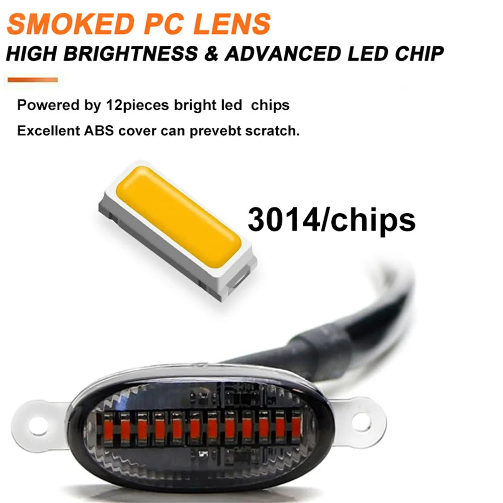 Smoked Lens Side Marker Light Covers – Amber & White (3–6 Piece Set)